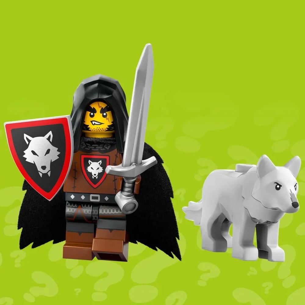 New in Box LEGO Wolf Knight Minifigure with Wolf Companion